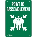Enseigne «Point de rassemblement» Aluminium 10" x 14"