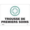 Enseigne «Premiers Soins» Vinyle 14" x 10"