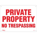 Enseigne «Private Property» Aluminium 14" x 10"