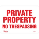 Enseigne «Private Property» Vinyle 10" x 7"