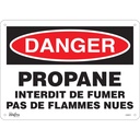 Enseigne «Propane - Interdit De Fumer» Plastique 14" x 10"