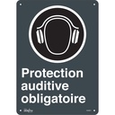 Enseigne «Protection Auditive Obligatoire» Aluminium 10" x 14"