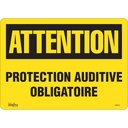 Enseigne «Protection Auditive Obligatoire» Vinyle 14" x 10"