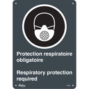 Enseigne «Protection Respiratoire Respiratory Protection» Plastique 10" x 14"