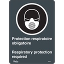 Enseigne «Protection Respiratoire Respiratory Protection» Vinyle 10" x 14"