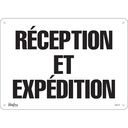 Enseigne «Réception et Expédition» Aluminium 14" x 10"