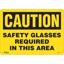 Enseigne «Safety Glasses Required» Plastique 14" x 10"
