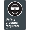 Enseigne «Safety Glasses Required» Plastique 10" x 14"
