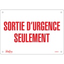 Enseigne «Sortie D'Urgence» Plastique 10" x 7"