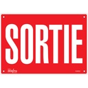 Enseigne «Sortie» Plastique 10" x 7"