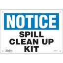 Enseigne «Spill Clean Up Kit» Aluminium 10" x 7"