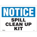 Enseigne «Spill Clean Up Kit» Vinyle 14" x 10"