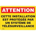 Enseigne «Système de télésurveillance» Plastique 18" x 12"