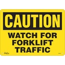 Enseigne «Watch For Forklift» Aluminium 14" x 10"