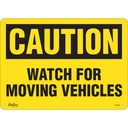 Enseigne «Watch For Moving Vehicles» Plastique 14" x 10"