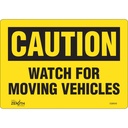 Enseigne «Watch For Moving Vehicles» Vinyle 10" x 7"