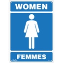 Enseigne «Women - Femmes» Aluminium 10" x 14"