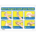 Enseigne avec pictogramme "Don't Forget to Wash Your Hands" Aluminium 14" x 10"