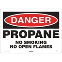 Enseigne de sécurité «Danger Propane» Vinyle 14" x 10"