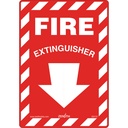 Enseigne de sécurité «Fire Extinguisher» Vinyle 7" x 10"