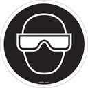 Enseigne de sécurité conforme à la CSA - Eye Protection Required Vinyle 12" x 12"