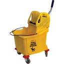 Seau et essoreuse pour vadrouille, Pression vers le bas, 9,5 gal. US (38 pintes), Jaune