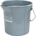 Seau rond avec bec verseur, 2,64 gal. US (10,57 pintes), Gris