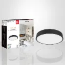 Monica Plafonnier en surface rond 14" DEL 24W 1920lm 3 CCT sélectionnable fini noir
