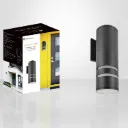 Central Park Luminaire mural extérieur cylindre bas 4-1/4" diam. x 9" haut 1 x E26 fini noir