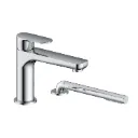 Santina Robinet de bain et douchette fini chrome