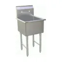 Évier commercial simple en acier inoxydable 24" x 24"