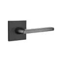 Helios Poignée de porte de passage noir mat avec rosace carée main droite