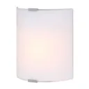 Luminaire mural 1 x E26 verre opal et gris