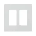 Plaque décorative sans vis 2-groupé blanche