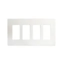 Plaque décorative sans vis 4-groupé blanche