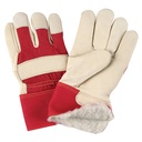 Gants d'ajusteur rouge & blanc doublés pour l'hiver de première qualité taille Grand poignet Sécurité doublure Boa