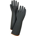 Gants de poids lourd pour la manipulation de produits chimiques taille Grand/9 Latex de caoutchouc poignet Bourrelet/Enroulé