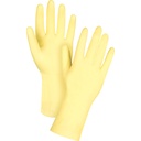 Gants jaune canari de première qualité résistants aux produits chimiques taille Petit/7 Latex de caoutchouc poignet Droit doublure Ouatée