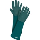 Gants verts à double enduit taille Taille unique PVC poignet Manchette doublure Jersey de coton